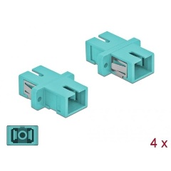 Delock SC Simplex -> SC Simplex M/M adapter kék multi-mode OM3 ,4db