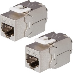 LogiLink RJ45 CAT5e STP -> RJ45 CAT5e STP F/F keystone modul fém