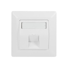 Logilink Keystone Face Plate 45° for 1 module, signal white