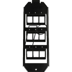 Logilink Keystone floor box insert for 3 x 3 keystone modules, black