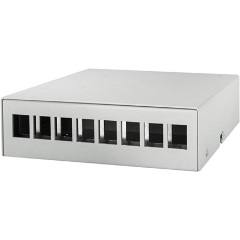 Logilink Consolidation point box  8-port, desk/wall/rail mounting, grey