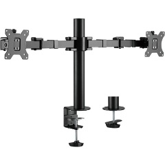 Logilink Dual Monitor mount, 17"-32", steel, 360° VESA plate, arm length: 380mm
