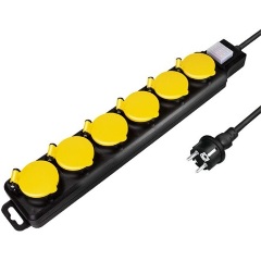 LogiLink LPS256 6db villásdugó CEE 7/3 elosztó 1.5m fekete