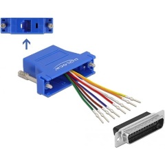 Delock D-Sub 25pin -> RJ45 M/F szerelőkészlet kék