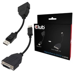 Club 3D Displayport -> DVI-D M/F adapter 0.15m fekete