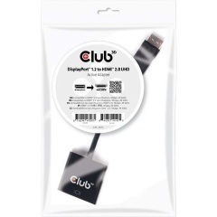 Club 3D DisplayPort 1.2 -> HDMI 2.0 M/F aktív adapter 0.2m fekete