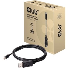 Club 3D Mini DisplayPort 1.4 -> DisplayPort 1.4 M/M video kábel 2m fekete HBR3