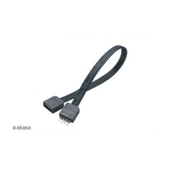 Akasa RGB 4pin 12V -> RGB 4pin 12V M/F LED szalag toldó hosszabbító 0.5m fekete