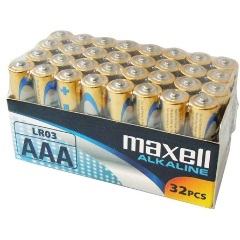 Maxell AAA (R03) alkáli elem 32db