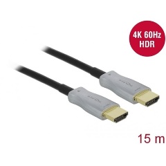 Delock Optical HDMI 2.0 -> HDMI 2.0 M/M aktív video kábel 15m fekete