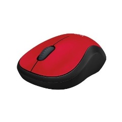 Logitech M185 optikai vezeték nélküli notebook egér piros-fekete