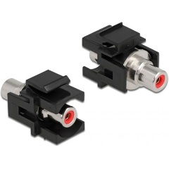 Delock RCA -> RCA F/F keystone modul fekete-piros