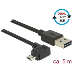 Delock Kábel, EASY-USB 2.0-s A-típusú csatlakozódugó > EASY-USB 2.0-s Micro-B típusú csatlakozódugó,