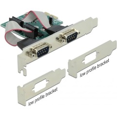 Delock 90007 RS-232 soros 2-port PCIe x1 bővítőkártya