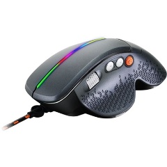 Wired High-end Gaming Mouse with 6 programmable buttons, sunplus optical sensor, 6 levels of DPI and up to 6400, 2 milli