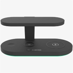 CANYON WS-501 5in1 Wireless charger, with UV sterilizer, with touch button for Running water light, Input QC24W or PD36W