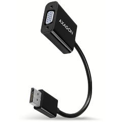 Axagon Displayport -> VGA M/F adapter 0.2m fekete