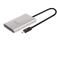 Club 3D CSV-1574 Thunderbolt 3 -> 2db HDMI 2.0 M/F video splitter 0.3m ezüst