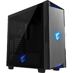 Gigabyte Aorus C300 Glass táp nélküli ablakos Mid Tower számítógépház fekete