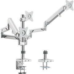 Logilink Triple Monitor mount, 17"-27", aluminum, gas spring, curved screens, pole