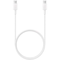 SAMSUNG adatkábel (Type-C - Type-C, EP-DA705BWEG, gyorstöltő, 100cm) FEHÉR (Gigapack csomagolás)