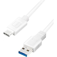 LogiLink USB-C 3.2 Gen1 -> USB-A 3.2 Gen 1 M/M adatkábel 3m fehér
