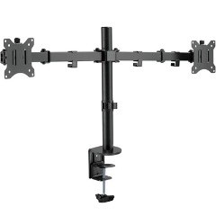 Logilink Dual Monitor mount, 17"-32", steel, 360° VESA plate