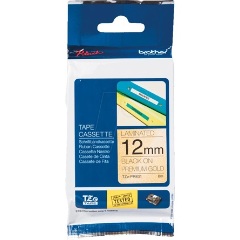 Brother TZEPR831 Tape 12mm Black on Premium Gold festékszalag fekete