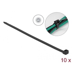 Delock 19562 610mm x 9mm kábelkötegelő fekete 10db