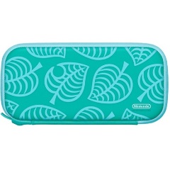 Nintendo Switch Lite Animal Crossing Carrying Case játékkonzol gaming tok fehér-zöld
