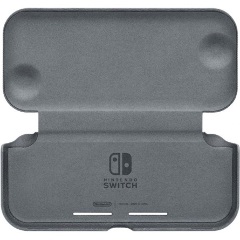 Nintendo Switch Lite Flip Cover & Creen Protector játékkonzol gaming kijelzővédő / tok szürke