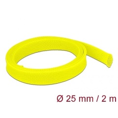 Delock Fonott kábelharisnya nyújtható 2 m x 25 mm sárga