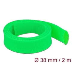 Delock Fonott kábelharisnya nyújtható 2 m x 38 mm zöld