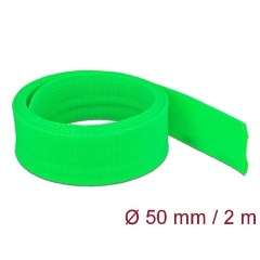 Delock Fonott kábelharisnya nyújtható 2 m x 50 mm zöld