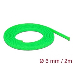 Delock Fonott kábelharisnya nyújtható 2 m x 6 mm zöld
