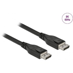 Delock DisplayPort 1.4 -> DisplayPort 1.4 M/M aktív video kábel 10m fekete