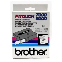 Brother TX251 Tape 24mm BLACK ON WHITE TAPE festékszalag fekete-fehér