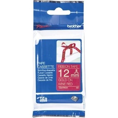 Brother TZERW34 tape 12mm Gold/Wine-Red ribbon tape festékszalag arany-piros