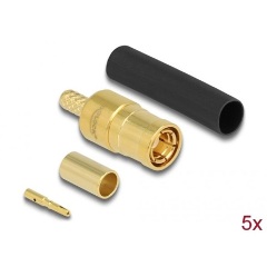 Delock SMB apa RG-174 / RG-316 krimpelésére illeszkedő süllyesztő csővel Delock SMB apa RG-174 / RG-316 krimpelésére illeszkedő süllyesztő csővel
