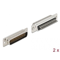 Delock D-Sub HD 44 tűs apa fém, forrasztható változat 2 db.