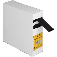 Delock Hűtő kiegészítő doboz öntapadó, 3:1 arányú összehúzódó belsővel, 5 m x 19,1 mm fekete