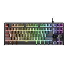 Trust GXT 833 Thado TKL Illuminated USB magyar gaming billentyűzet fekete