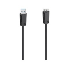 Hama USB-A 3.0 -> USB-B 3.0 micro M/M adatkábel 1.5m fekete