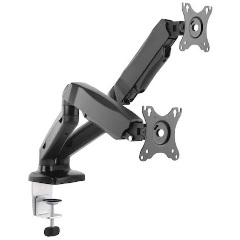 Equip Monitor Asztali konzol - 650121 (13"-27",2 monitor,dönthető, forgatható, állítható magasság, Max.: 6,5kg, fekete)