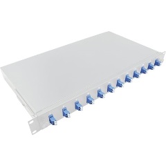 Logilink Fibre Optic Patch Panel LC-DX 12 Port, OS2, 1U, GREY