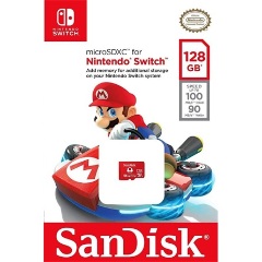 Sandisk 128GB Nintendo Switch Class 10;UHS-1 U3 microSDXC memóriakártya BOX piros