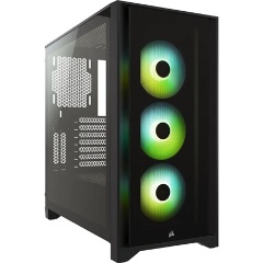 Corsair 4000X RGB táp nélküli ablakos Mid Tower számítógépház fekete