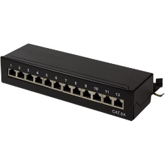 Logilink Cat.6A Patch Panel 12-Port desktop, shielded, black