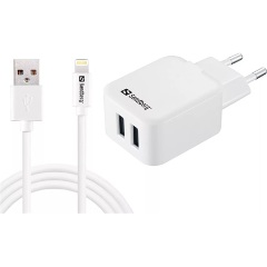 Sandberg 441-03 univerzális hálózati töltő adapter + Lightning kábel