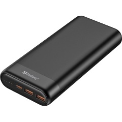 Sandberg PD65W+2xQC3.0 20000mAh Li-ion powerbank fekete